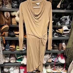 Ted Baker London Tan Draped Midi Dress